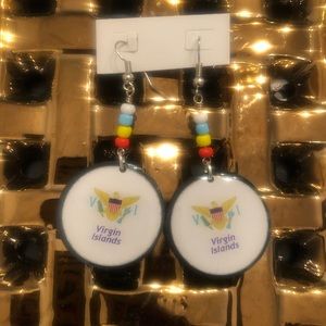 Virgin Islands Flag Earrings